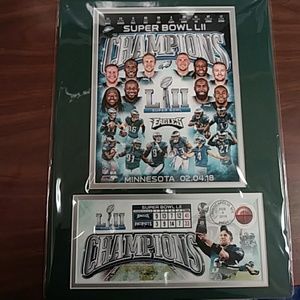 Super Bowl - Philadelphia Eagles USPS Matted photo